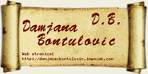 Damjana Bontulović vizit kartica